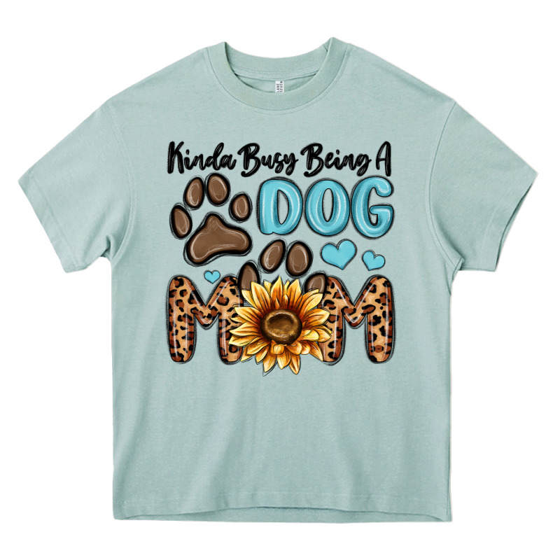Kinda Busy Being A Dog Mom Heavy Core Tee by MaliasSmallBusiness | Teevron