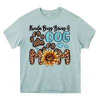 Arona kinda busy being a dog mom Heavy Core Tee - MaliasSmallBusiness