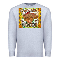 Heather Grey Just A Little Moody Premium Sweatshirt - CowhideDigitalArt