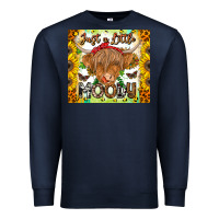 Navy Just A Little Moody Premium Sweatshirt - CowhideDigitalArt