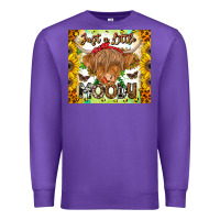 Purple Just A Little Moody Premium Sweatshirt - CowhideDigitalArt