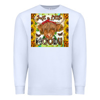 White Just A Little Moody Premium Sweatshirt - CowhideDigitalArt