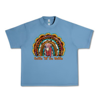 Pebble Blue gobble till you wobble thanksgiving rainbow Urban Heavy Tee - RanaPortraitStore