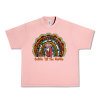 Gobble Till You Wobble Thanksgiving Rainbow Urban Heavy Tee | Teevron