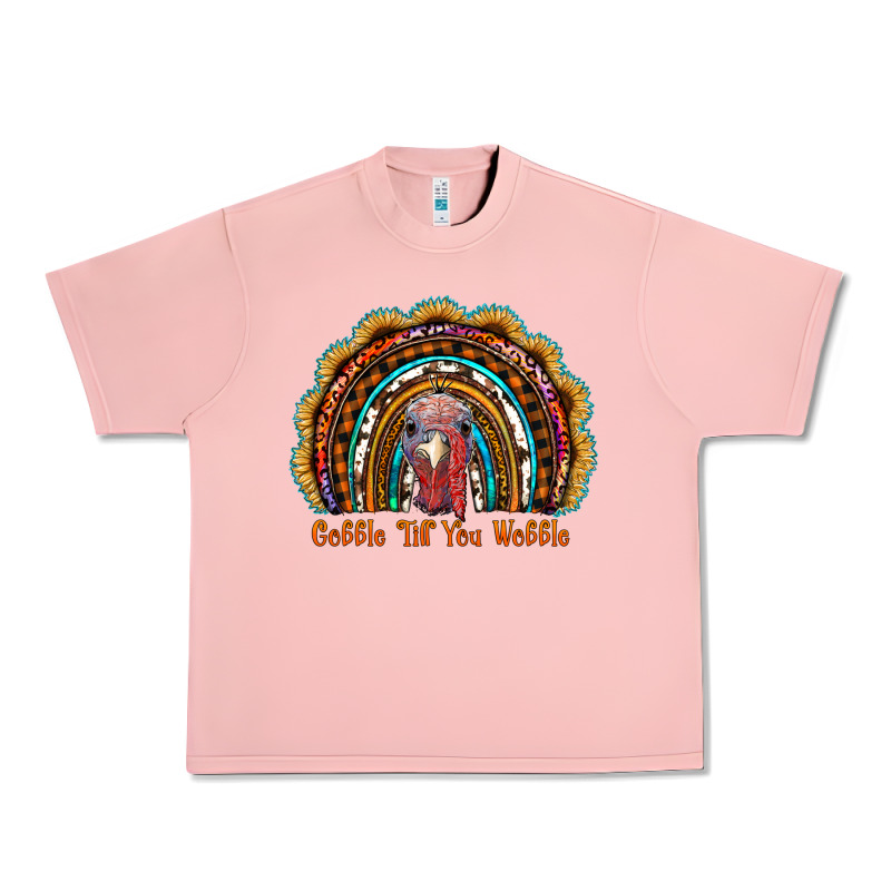 Gobble Till You Wobble Thanksgiving Rainbow Urban Heavy Tee by RanaPortraitStore | Teevron