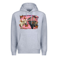Heather Grey valentine's day barn and black angus with charolais Premium Hoodie - RanaPortraitStore