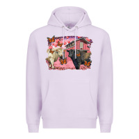 Lilac valentine's day barn and black angus with charolais Premium Hoodie - RanaPortraitStore