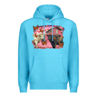 Ocean Blue valentine's day barn and black angus with charolais Premium Hoodie - RanaPortraitStore