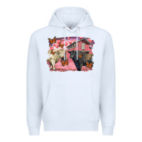 White valentine's day barn and black angus with charolais Premium Hoodie - RanaPortraitStore