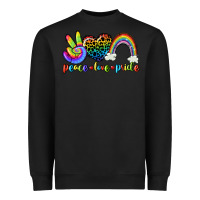 Black Peace love pride Heavyweight Sweatshirt - CowGirlArtShop