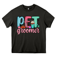 Asphalt pet groomer Heavy Core Tee - MaliasSmallBusiness
