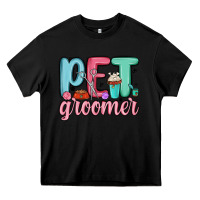 Black pet groomer Heavy Core Tee - MaliasSmallBusiness