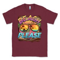 Burgundy becach please Classic Tee - BarkalooDesign