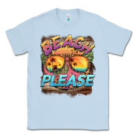 Dusty Blue becach please Classic Tee - BarkalooDesign