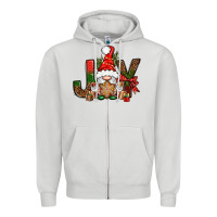 Dove Grey joy christmas with gnome bbs Zipper Hoodie - BundleAndBundleShop