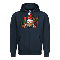 Navy joy christmas with gnome bbs Zipper Hoodie - BundleAndBundleShop