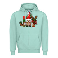 Seafoam joy christmas with gnome bbs Zipper Hoodie - BundleAndBundleShop