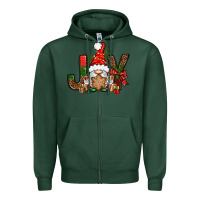 Sports Green joy christmas with gnome bbs Zipper Hoodie - BundleAndBundleShop