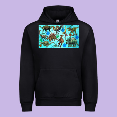 Dinosaurs Sippy Cup Urban Hoodie Designed By Artiststas