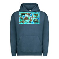 Pigment Midnight Navy dinosaurs sippy cup Urban Hoodie - Artiststas