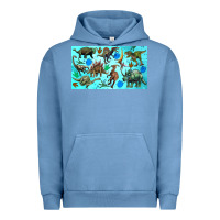 Pigment Pebble Blue dinosaurs sippy cup Urban Hoodie - Artiststas