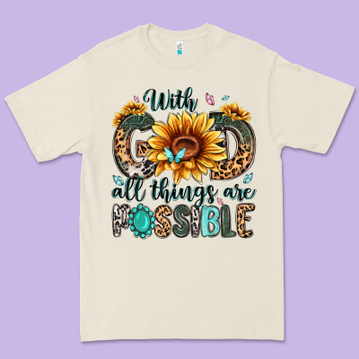 With God All Things Are Possible Malias Premium Tee Designed By Maliassmallbusiness