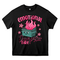 Black emotional dumpster fire Heavy Core Tee - MaliasSmallBusiness