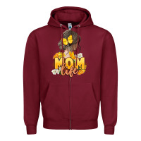 Burgundy Mom life Mother's Day Zipper Hoodie - FaDigitalArtStudio