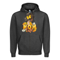 Charcoal Heather Mom life Mother's Day Zipper Hoodie - FaDigitalArtStudio