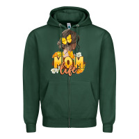 Sports Green Mom life Mother's Day Zipper Hoodie - FaDigitalArtStudio