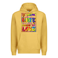 Antique Gold Be careful who you hate it could be someone you Premium Hoodie - FaDigitalArtStudio