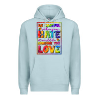 Blue Mist Be careful who you hate it could be someone you Premium Hoodie - FaDigitalArtStudio