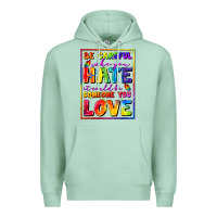 Seafoam Be careful who you hate it could be someone you Premium Hoodie - FaDigitalArtStudio