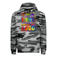 Slate Camo Be careful who you hate it could be someone you Premium Hoodie - FaDigitalArtStudio