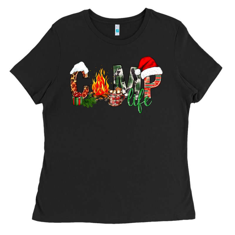 Christmas Camp Life Ladies Tee by NancyCooperArtShop | Teevron