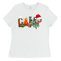 White christmas camp life Ladies Tee - NancyCooperArtShop
