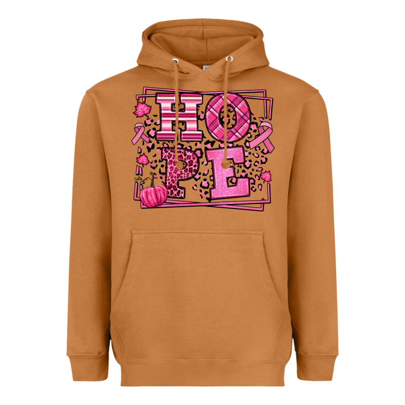 Hope Breast Cancer Awareness Fall Heavyweight Hoodie by LillyAllenDesigns | Teevron