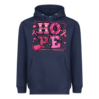 Navy Hope Breast Cancer Awareness Fall Heavyweight Hoodie - LillyAllenDesigns
