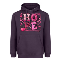 Plum Hope Breast Cancer Awareness Fall Heavyweight Hoodie - LillyAllenDesigns