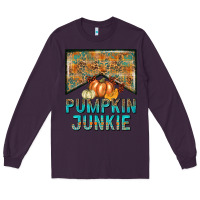 Plum Pumpkin junkie Long Sleeve Tee - NancyCooperArtShop