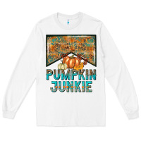 White Pumpkin junkie Long Sleeve Tee - NancyCooperArtShop