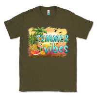 Army Green summer vibes sunset and fruits Classic Tee - BarkalooDesign