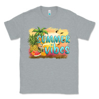 Heather Grey summer vibes sunset and fruits Classic Tee - BarkalooDesign