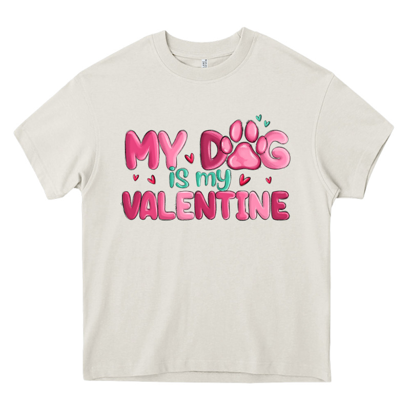 My Dog Is My Valentine Heavy Core Tee by MaliasSmallBusiness | Teevron