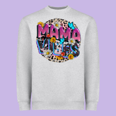 Mama Vibes Mother's Day Heavyweight Sweatshirt Designed By Cowgirlartshop