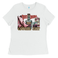 White busy doing cowgirl shit liquor boots cigarette Ladies Tee - NancyCooperArtShop
