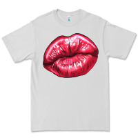 Dove Grey lips mark Premium Tee - NancyCooperArtShop