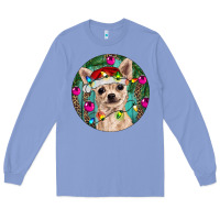 Colony Blue Christmas Chihuahua Long Sleeve Tee - RanaPortraitStore