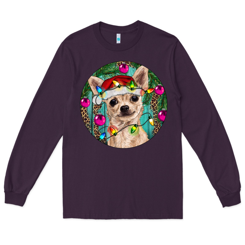 Christmas Chihuahua Long Sleeve Tee by RanaPortraitStore | Teevron