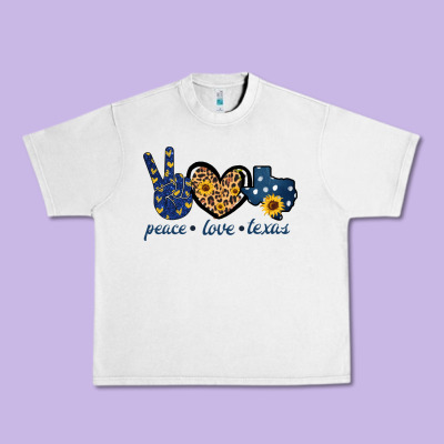 Peace Love Texas Urban Heavy Tee Designed By Bettercallsaul